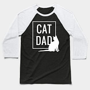 Cat Dad Funny Cat Owner Father Daddy Graphic Baseball T-Shirt